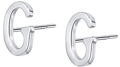 AoedeJ 925 Sterling Silber Ohrringe, Anfangsbuchstabe Ohrstecker Für Damen Männer, Alphabet A-Z Klein Ohrringe Kinder Mädchen (G)