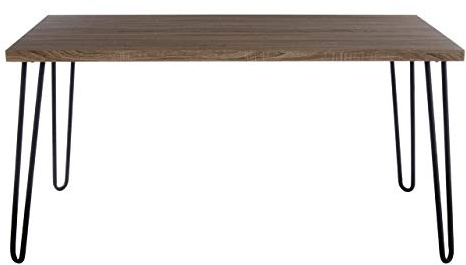 Premier Borough Dining Table, Faux Wood Veneer, Matte Black Legs