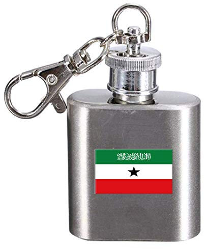 Hip Flask Keyring Engraved Somaliland Flag