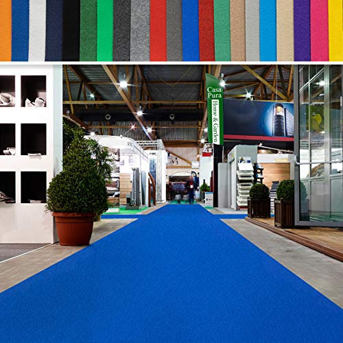 casa pura Messeteppich bis 40 m Länge - schwer entflammbar - Nadelfilz Meterware als Hochzeitsteppich Rollteppich Eventteppich VIP Teppich - Auslegware für Privat & Gewerbe (Royalblau, 200x350 cm)