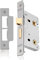 XFORT® Satin Chrome Bathroom Lock 75mm for Internal Wooden Doors, Mortice Door Lock for Bathroom, Door Latch Mechanism and Thumbturn Locking Door Security, CE Approved and Fire Rated Protection