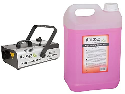 Ibiza LSM1500PRO MAQUINA DE HUMO PROFESIONAL PROGRAMABLE CON DMX1500W + SMOKE5L-HDLiquido de Humo de Alta Densidad 5L