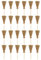 Healifty 24Pcs Mini Broom Ornament Hangings Miniature Straw Broom Artificial Witches Brooms with Red Rope for Craft Kitchen Garden Miniature Doll House Party Decor Light Brown