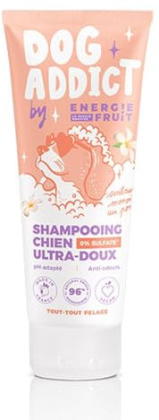 ENERGIE FRUIT | Shampoing Chien sans sulfate et Naturel | Monoï | Tous Les Types de Poils | Végan | 200 ML