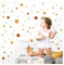 Little Deco 120 Stück Punkte Wandsticker Kinderzimmer Kreise beige rot gelb Wandtattoo Wandaufkleber Klebepunkte für Babyzimmer Wanddeko DL900-2