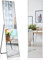 COSTWAY Espejo de 160 x 40 cm, Espejo Rectangular con Cristal Inastillable y Marco de Aleación de Aluminio, Espejo de Pie o de Pared para Dormitorio, Salón, Vestíbulo (Plata)