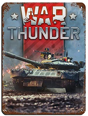 War Thunder Game 1 Retro Poster Metall Blechschild Chic Art Retro Eisen Malerei Bar Menschen Höhle Cafe Familie Garage Poster Wanddekoration 30 x 40 cm