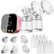 Double Electric Breast Pump with 4 Modes & 9 Levels, Strong Suction, Pain Free, Ultra-Quiet, Rechargeable, BPA Free, Portable Breast Pump for Travel Home (Pink)