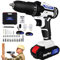 ZanGe 25+1 Torque Setting Cordless Electric Drill Set w/ 2 Batteries, 3/8 Keyless Chuck Power Tools Kit, 2 Variable Speed 21V Electric Drill, LED Work Light, 29pcs Drill/Driver Bits and Carry Box