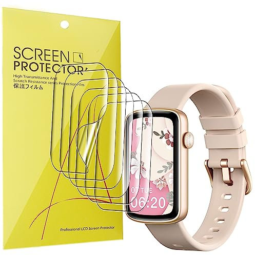 Blueshaweu Schutzfolie Kompatibel für SHANG WING Lynn 2 Smartwatch, HD klar Flexible TPU Displayschutzfolie [6 Stück] für SHANG WING Lynn2 / L2 Smartwatch (transparent)