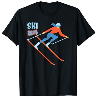 Ski 2024, Retro Abfahrt T-Shirt