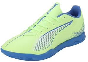 PUMA Unisex Ultra 5 Play IT Soccer Shoe, Fizzy Apple White-BLUEMAZING, 12 UK