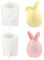MONCAP 2STK Ostern Kaninchen Silikonform Gießformen Ostern 3D Osterhase Silikonform Kaninchen Kerze Silikonform Ostereier Hase Silikonform Ostern Hase Seifenform für Kerzen Seife Ostergeschenke