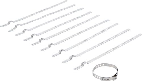 BGS 70327 | Achsmanschetten-Schellen-Satz | Edelstahl | rostfrei | 7 mm | 20 - 50 mm | 10-tlg.