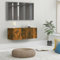 ShCuShan TV-Schrank Räuchereiche 80x30x30 cm Holzwerkstoff Fernseher Schrank Sideboard HäNgend