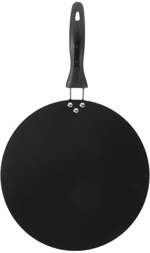 Ciieeo Nonstick Flat Skillet Pan 30cm Cast Iron Crepe Omelette Pancake Pan for Stovetop Oven Grill