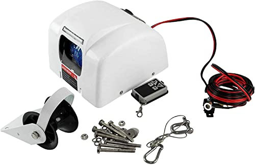 Anchor Winches for Boats, 25LBS Electric Anchor Winch, Boat Windlass, Marine Anchor Winch Windlass Kit, Freshwater Saltwater Anchor Winch, 12 V Electric Anchor Winch, Boat Winch