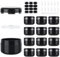 MirraSwit 12 Pièces 100ml Contenant Cosmetique Vide, Pot Vide Cosmétiques, Pots de Crème de Cosmétiques en Réutilisable Plastique, avec Spatule et Étiquette, Stylo pour Crème Lotion