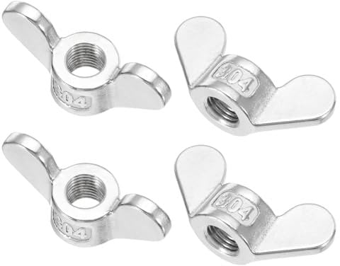 PATIKIL M16 Wing Nuts, 4Pcs 304 Stainless Steel Butterfly Nut Twist Fasteners Parts Smooth Finish Wing Fastener Nuts for Repairing Manufacturing Engineering