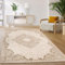 Paco Home Teppich Wohnzimmer Schlafzimmer Kurzflor Vintage Orientalisch Abstraktes Muster Modern Beige, Grösse:200x280 cm