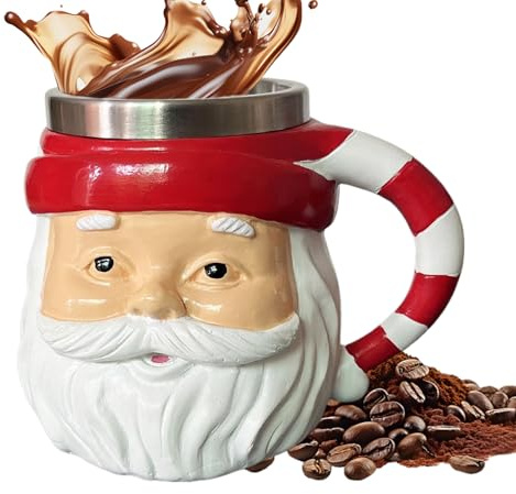 Weihnachtliche Tasse Weihnachtsmann Design Trinkbecher mit ausgefallenem