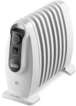 De'Longhi TRNS 0808M - Radiador de aceite, 800 w, termostato de seguridad, función Eco, controles digitales, blanco