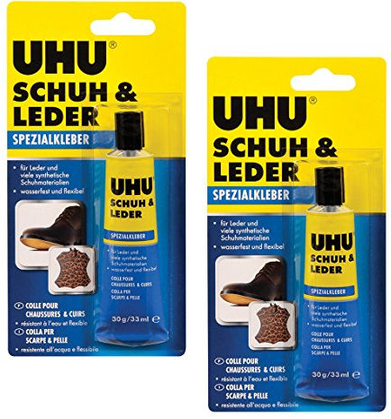 2 x UHU zapato & Cuero especial pegamento 30 g