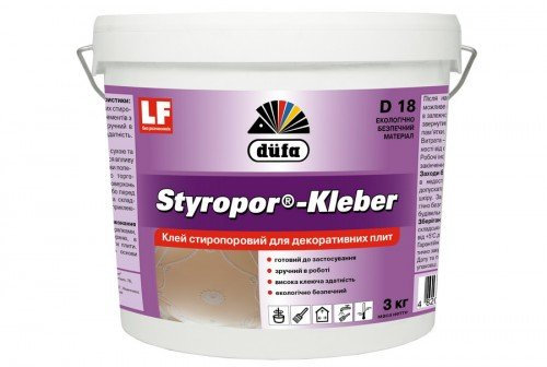 Düfa Styropor D 18 Kleber Weißer Dispersionskleber 1 KG