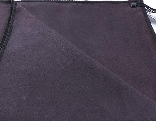 Iseaa 2er Set Mikrofaser Handtücher extrem saugfähig antibakteriell leicht Sporthandtuch Badetuch Saunatuch Strandtuch Yoga Tuch Microfaser Handtuch 160x80cm + 30x50cm Schwarz