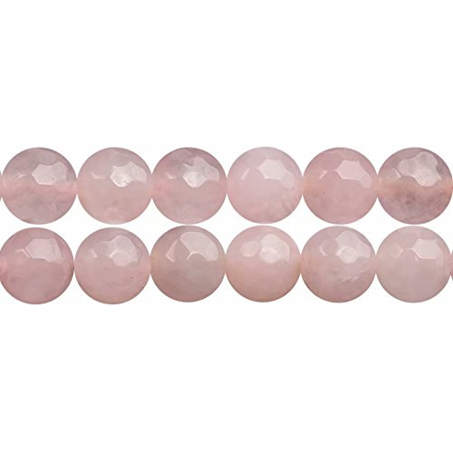 SKYBEADS Rondes Facettées en Quartz Rose 6mm Naturelle Precieuse Gemmes pour Bijoux Longueur 38cm environ 60 pcs