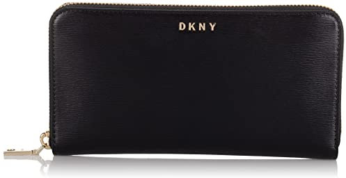 DKNY Damen R8313658 Reisezubehör-Bi-Fold-Brieftasche, Schwarz/Gold