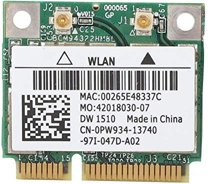 DW1510 BCM94322HM8L Scheda di Rete Wireless PCI-E Mini Band 300Mbps Dual Band per dell E4200 E5500 E4300M2400 M6400, ECC