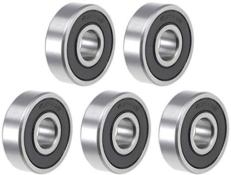 sourcing map 629-2RS Rillenkugellager 9 x 26 x 8 mm doppelt versiegelte ABEC-3-Kugellager, 5 Stück