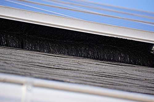 20 Meter Photovoltaik Bürste; Ø 12 cm - aus deutscher (eigener) Produktion mit besonders dichtem Besatz, Taubenschutz, Marderschutz