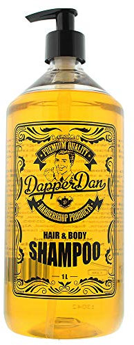 Dapper Dan Haar- und Körpershampoo für Männer – Sanfte, Feuchtigkeitsspendende Reinigung für Haar und Körper, 2-in-1 Shampoo und Duschgel für Männer, 1-Liter-Flasche