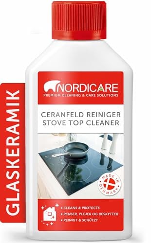 Nordicare Hob Cleaner Glass Ceramic - Induction Stove Top Cleaner Polish and Protector for Everyday Use - Made in Denmark (250ml)