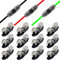 CTRICALVER 1-poliger Verdrahtungsstecker Verdrahtungszweigstecker Einfache und schnelle Installation der Verkabelung Abzweigverdrahtung dünne Drähte [12 Stk]
