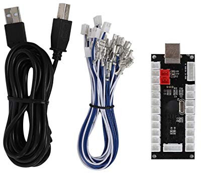 Game Controller Modul Game USB Encoder Button Controller mit Acryl Crystal Case für berry Pi und PC Game Machine(CY-822C)