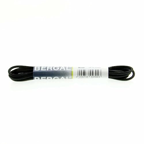 BERGAL - Gummischnürsenkel - Schnürsenkel - Elastische Schnürsenkel (Schwarz, 90cm)