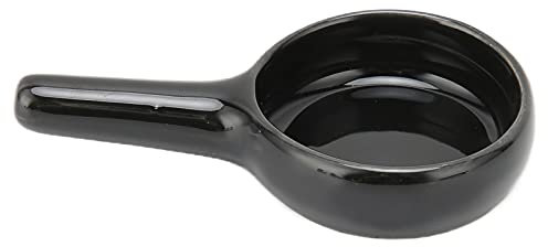 Keramik-Kerzenhalter, Kleiner Teelicht-Kerzenhalter Keramik-Löffel-Form Dekoration für Räucherstäbchen(Schwarz)