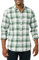 Amazon Essentials Chemise Ajustée en Flanelle à Carreaux avec Boutons et Manches Longues Homme, Vert Blanc Écossais, XXL
