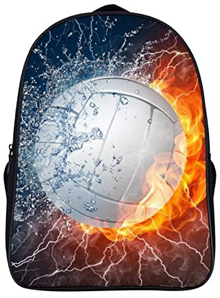 FEIGENBAOMU Teenager-Moderucksack Volleyball-Schulrucksack Unisex-Rucksack für Reisen und Outdoor-Sportarten (40 x 28 x 16 cm) cooler Rucksack