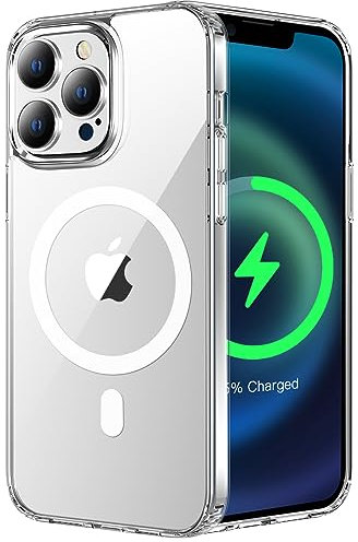 tigratigro Cover Magnetica per iPhone 12 Pro Max, Compatibile con MagSafe Ricarica Wireless, Anti Ingiallimento, Antiurto di Grado Militare, Custodia magnetica, Retro Antigraffio Trasparente