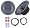 Ground Zero GZFF6.5 Lautsprecher mit Einbauset passend für Opel Astra G 1998-2005 Türen vorne 240 Watt 165mm 2 Wege Koax