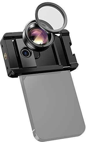 Camnoon Téléphone Portable Objectif Macro 100 mm 10X + Kit de Filtre CPL avec Clip de téléphone Universel Boîte de Rangement de Remplacement pour iPhone 14/13/12/11 Smartphones Huawei