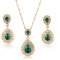 TOEECYTropfen Schmuckset Kristall Halskette Ohrringe Elegant Luxuriös Damen Schmuck Hochwertig Glänzend Vintage Juwelenset