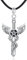 Schwert Schlange Halskette Herren 925 Sterling Silber Engels Schwert Anhänger Kette mit Pentagramm Wicca Talisman Schmuck Geschenk für Männer Freund Lederseilkette