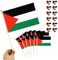 12 Stück Palästina Flagge klein+12 Stück Aufkleber Palästina Herz,20 x 14.5 cm Mini Palestine Flagge mit Stange,4 x 3.5 cm Autoaufkleber Palästina,Wetterfeste & UV Schutz Fahnen für Outdoor Dekoration