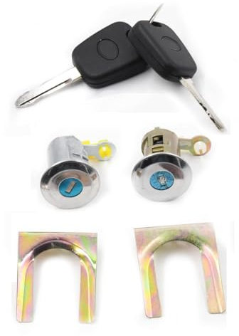 Serrure + Barillets pour Porte Avant Gauche et Droite 107 C1 Aygo 9170.Y8 1608746380 + clés @Pro-Plip
