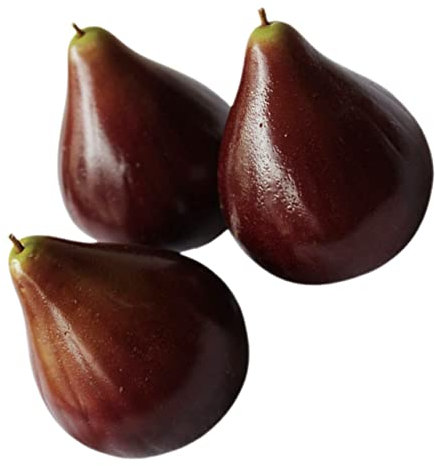 Cabilock 3 Piezas Higo Artificial decoración de la Cocina centros de Mesa Higo Falso Ornamento Modelos decoración de Frutas Falsas Realista Decoraciones de Higo Fruta Falsa Decorar Juguete